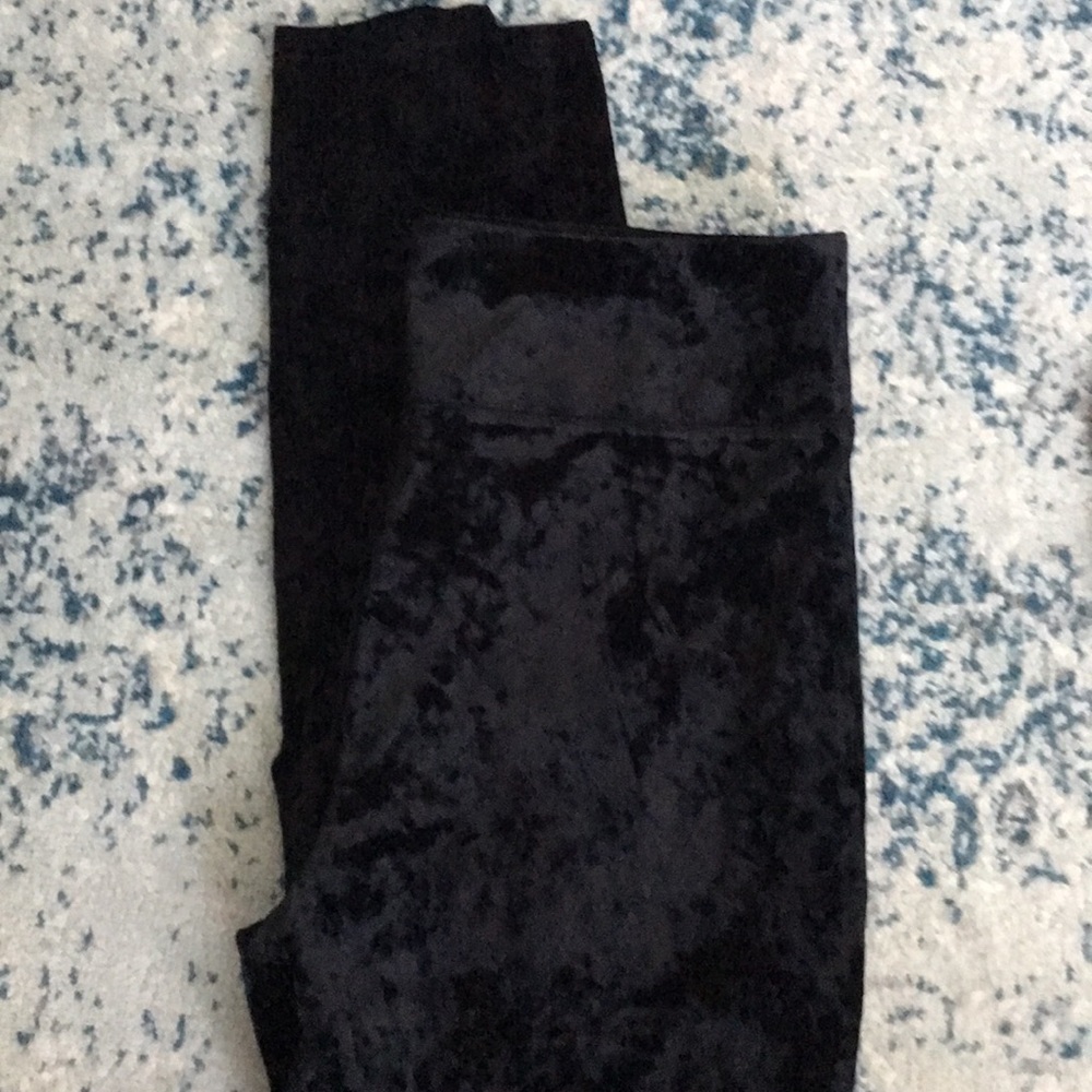 Mossimo supply co large black velvet leggings